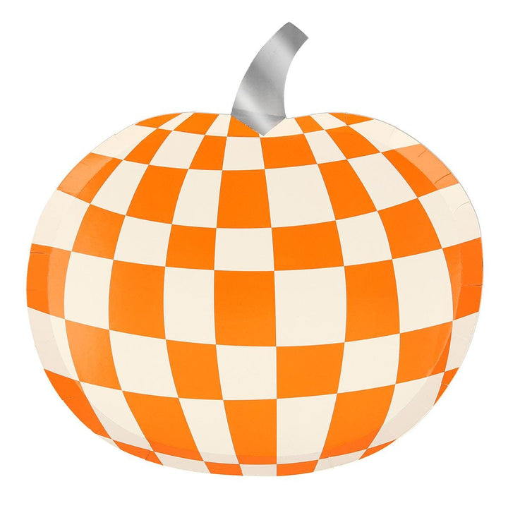 Mod Pattern Pumpkin Party Plates x 8 | Meri Meri Halloween Table party plates Mod Pattern Pumpkin Party Plates x 8