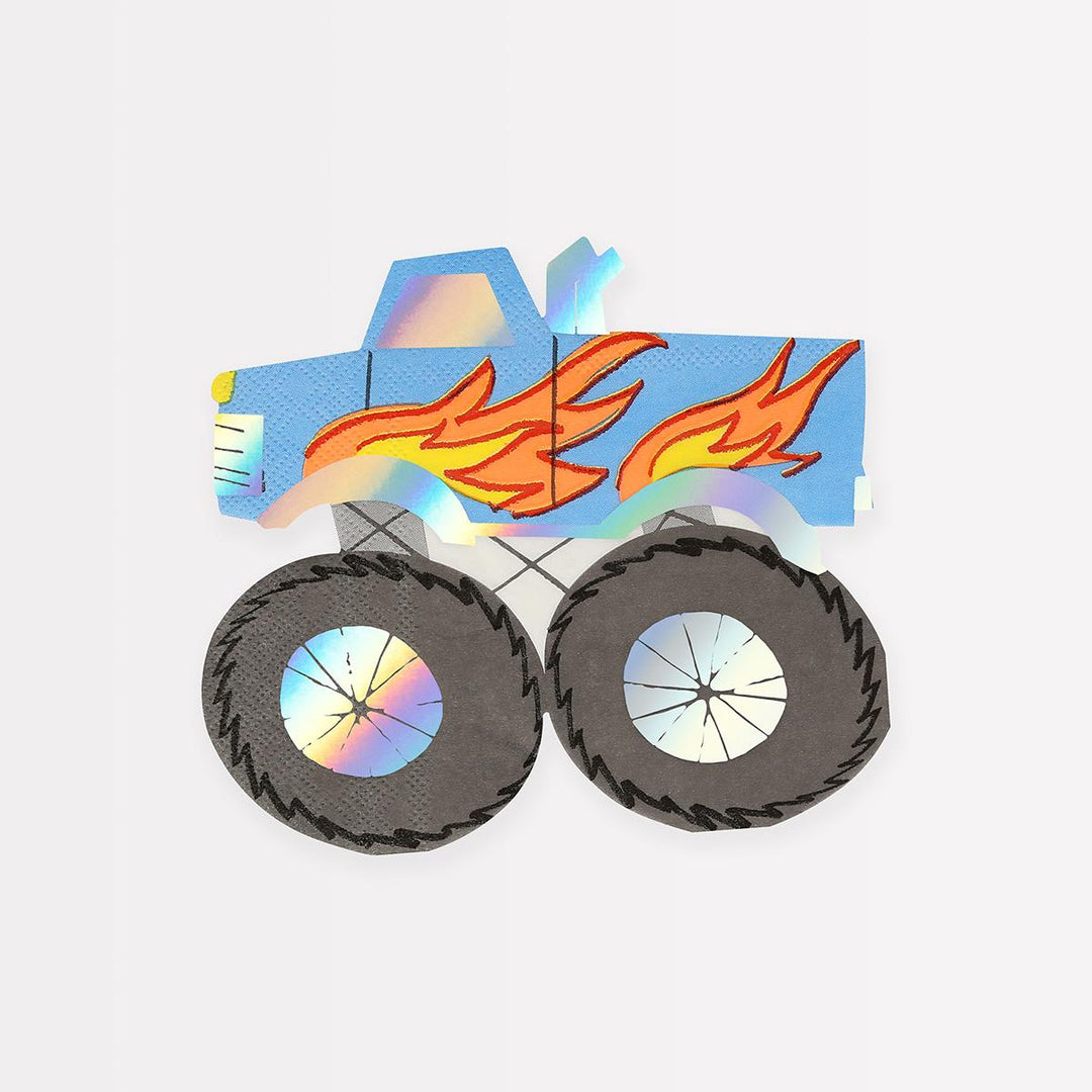 Monster Truck Party Napkins x 16 | Party Tableware UK Napkins Monster Truck Party Napkins x 16
