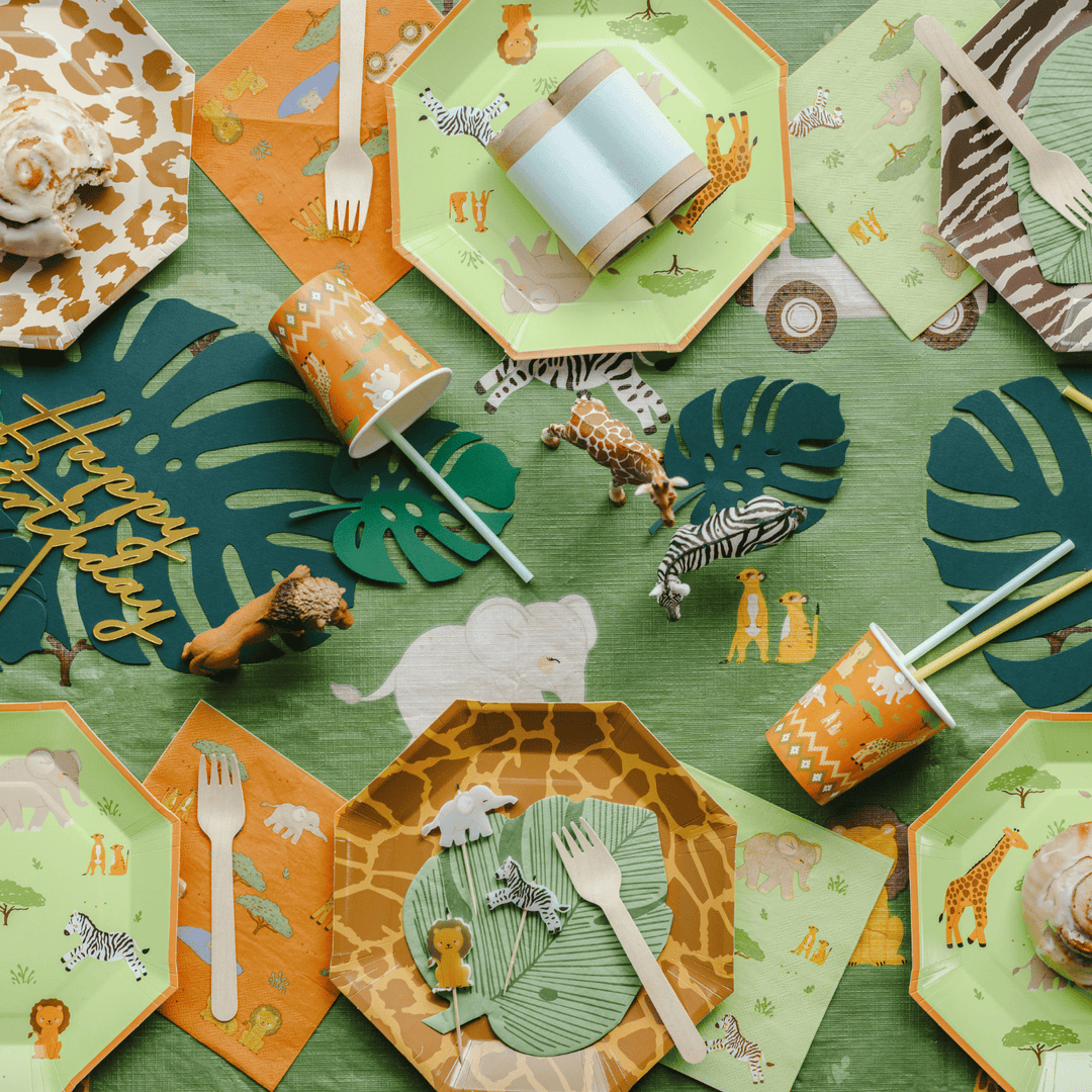 Monstera Leaf Party Napkins (Pack of 12) | Safari Party Napkins Napkins Monstera Leaf Party Napkins - Pack of 12