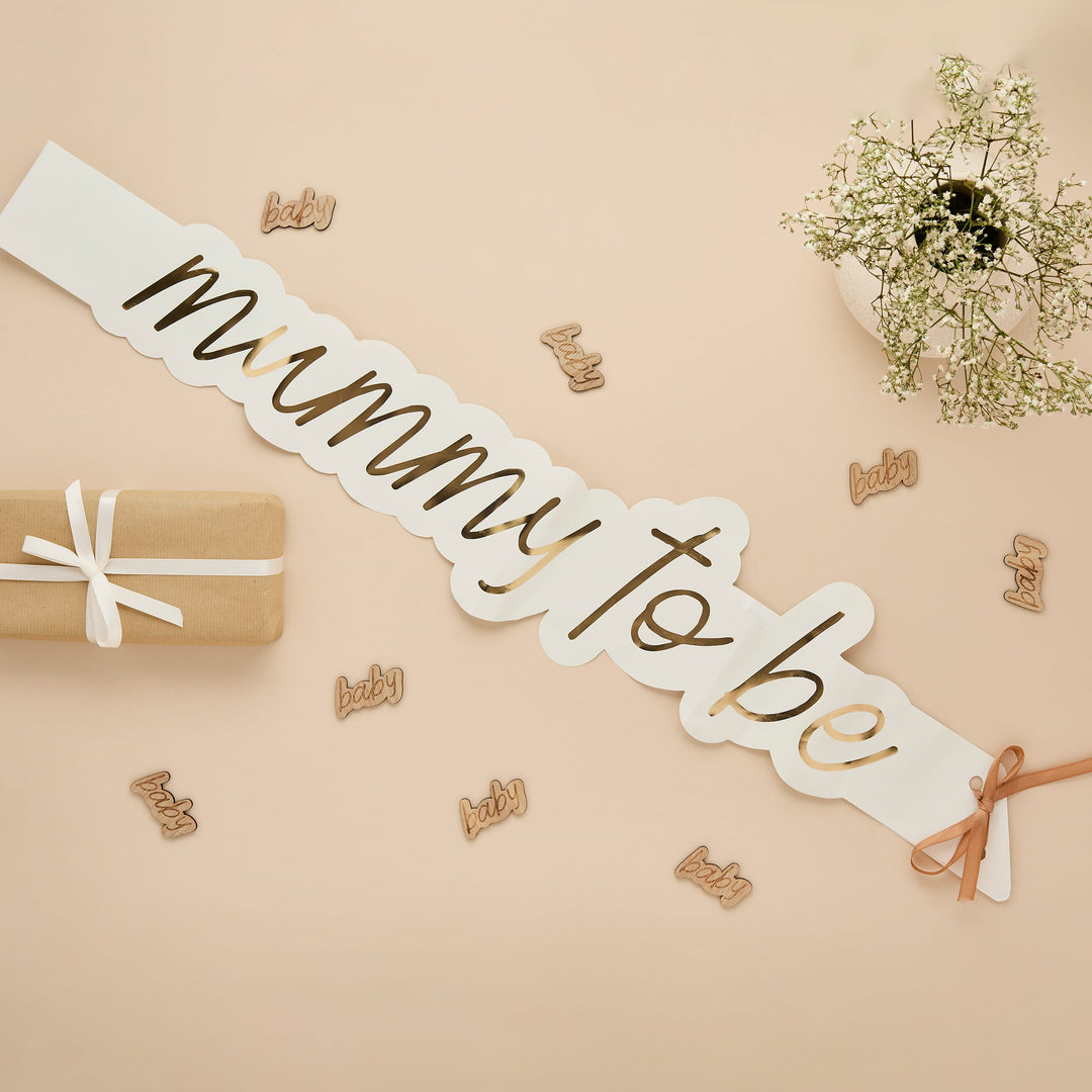 Mummy To Be Paper Sash | Baby Shower Supplies UK Party Accessories Mummy To Be Sash