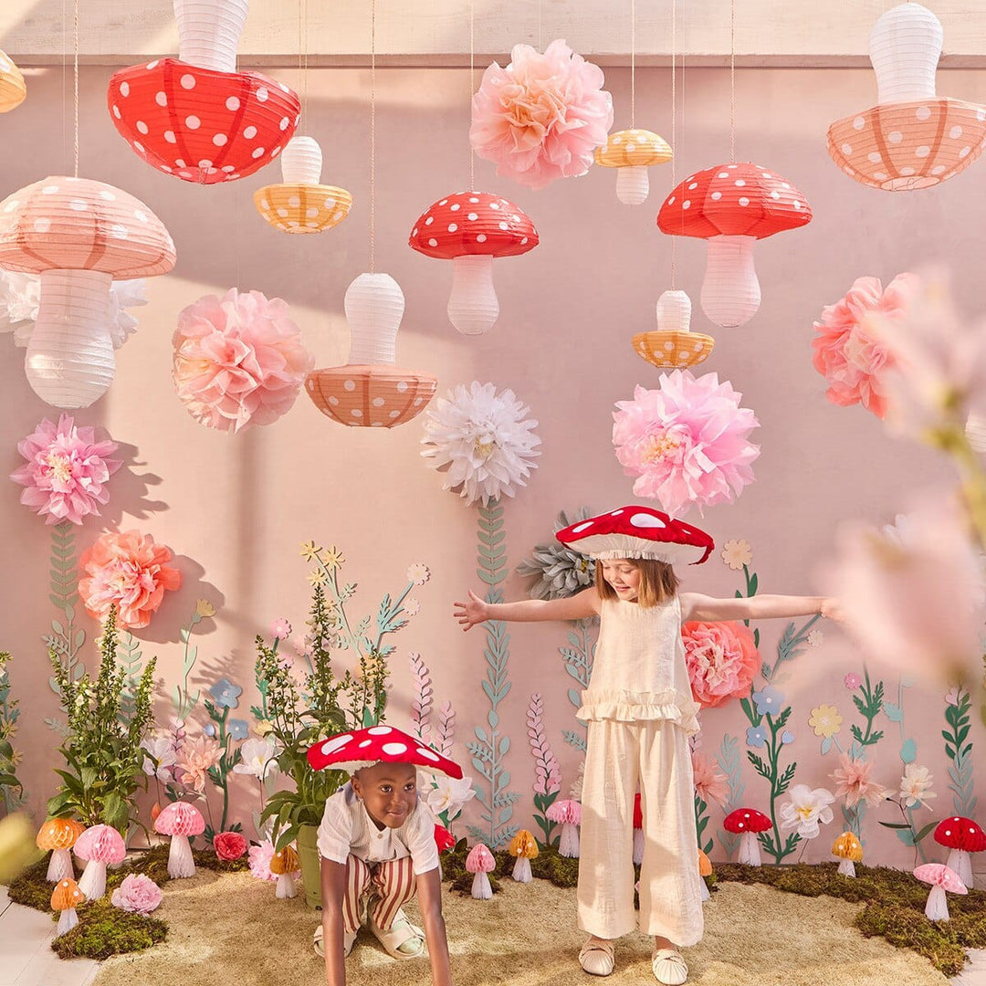 Mushroom Party Lanterns x 3 - Mushroom Party Decorations Decorations Mushroom Party Lanterns x 3