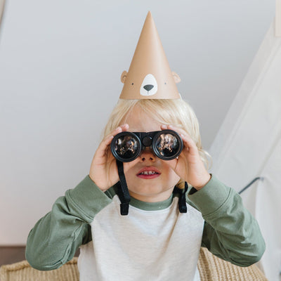 My Mind's Eye - Adventure Bear Party Hats x 8 Party Supplies Personalised Adventure Bear Party Hats x 8
