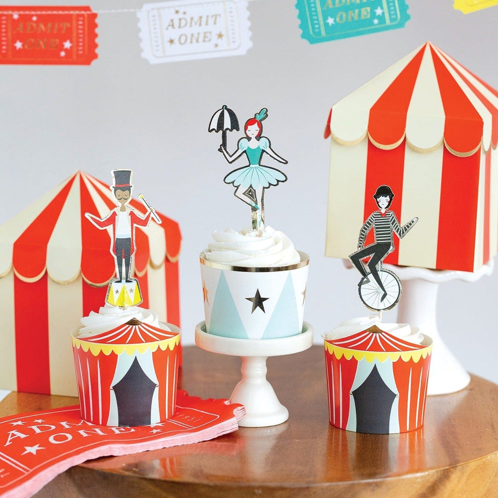 My Mind's Eye - Carnival Party Baking Cups with Cupcake Picks party Carnival Party Baking Cups with Cupcake Picks