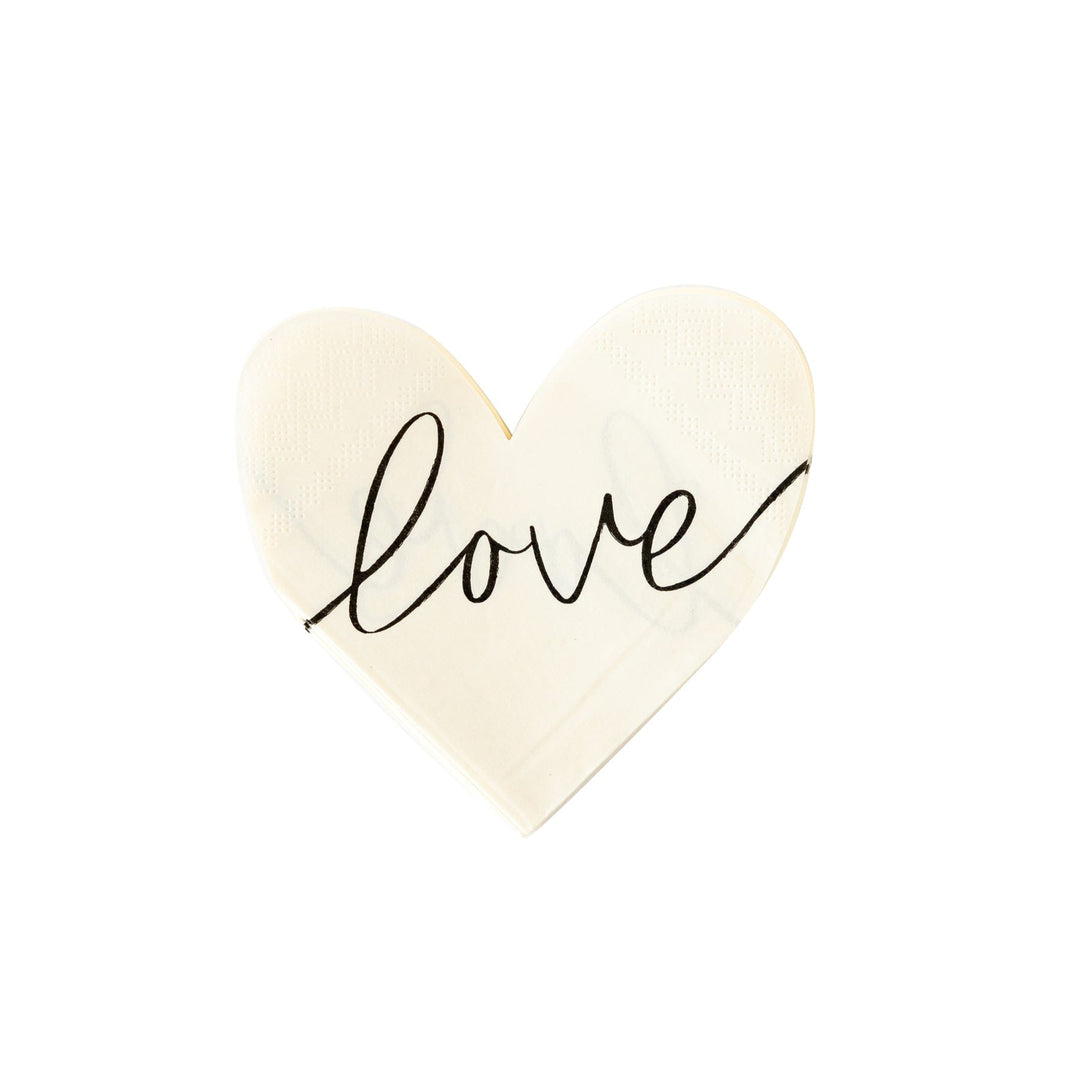 My Mind's Eye Party - Love Heart Shaped Paper Napkin x 24 Paper Napkins Love Heart Shaped Paper Napkin x 24