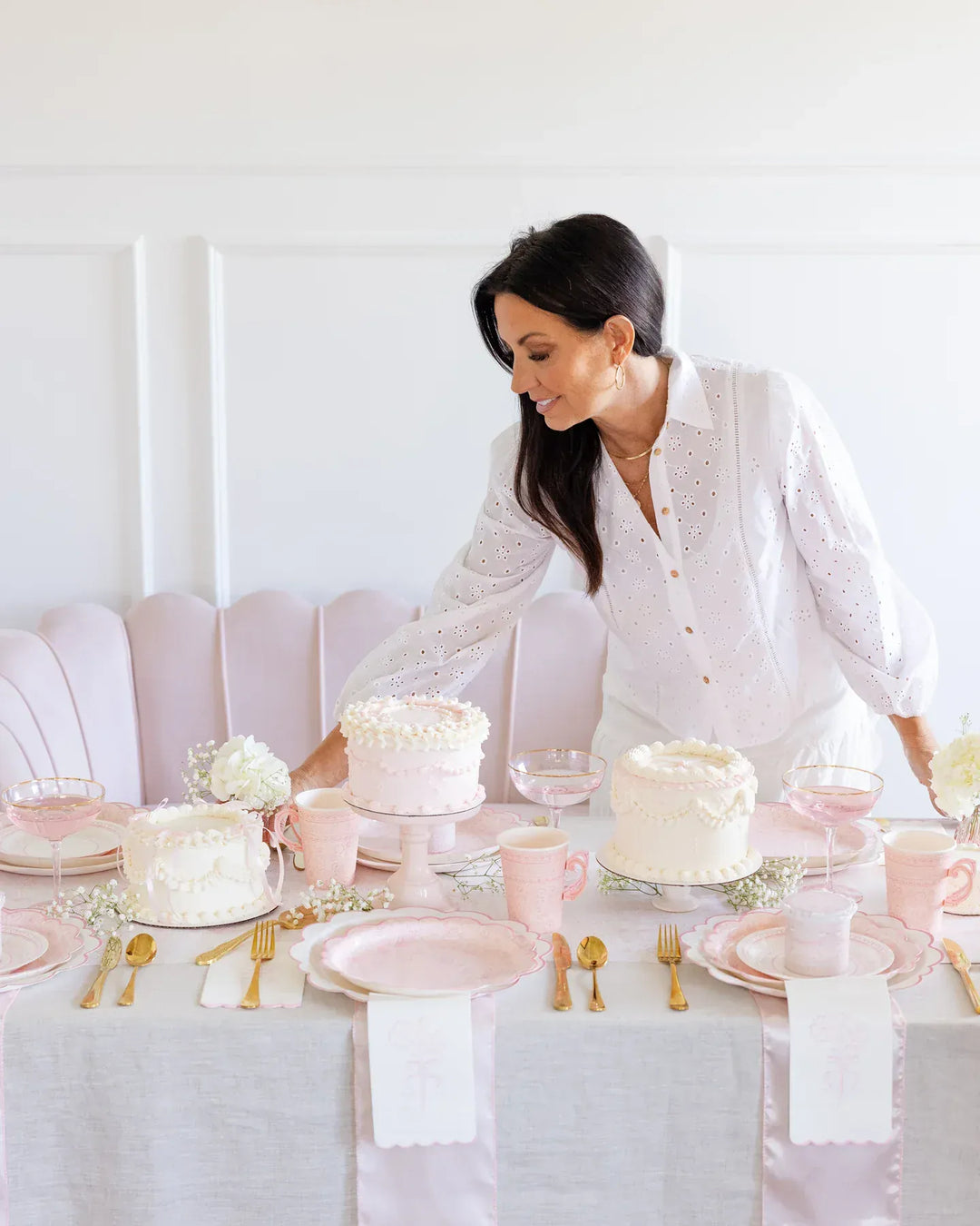 My Mind's Eye - Pembroke Pink Floral Paper Dinner Napkins x 24 Paper Napkins Pembroke Pink Paper Dinner Napkins x 24