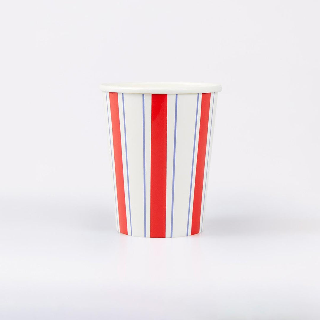 Nautical Striped Cups x 8 | Party Tableware UK Tableware Nautical Striped Cups x 8