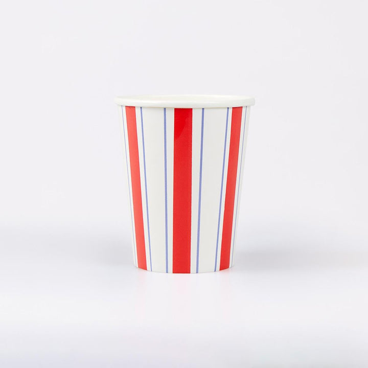 Nautical Striped Cups x 8 | Party Tableware UK Tableware Nautical Striped Cups x 8
