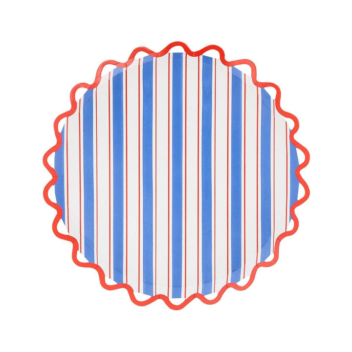 Nautical Striped Side Plates x 8 | Party Tableware UK Tableware Nautical Striped Side Plates x 8