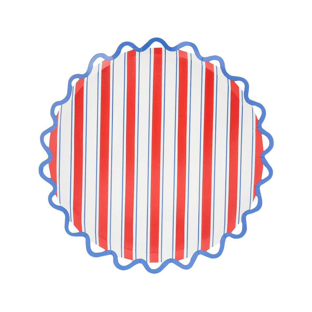 Nautical Striped Side Plates x 8 | Party Tableware UK Tableware Nautical Striped Side Plates x 8