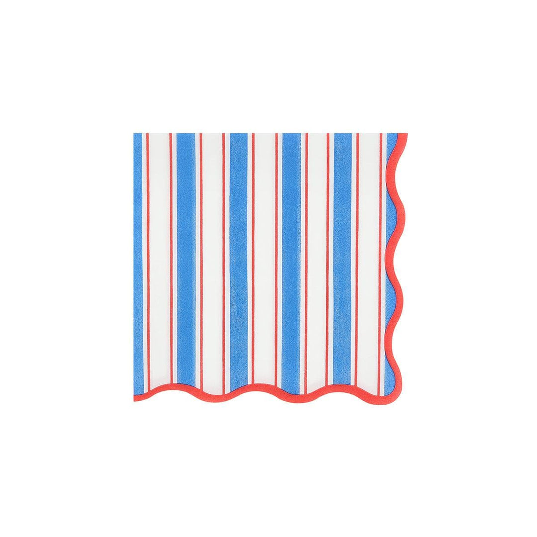 Nautical Striped Small Napkins x 16 | Party Tableware UK Tableware Nautical Striped Small Napkins x 16