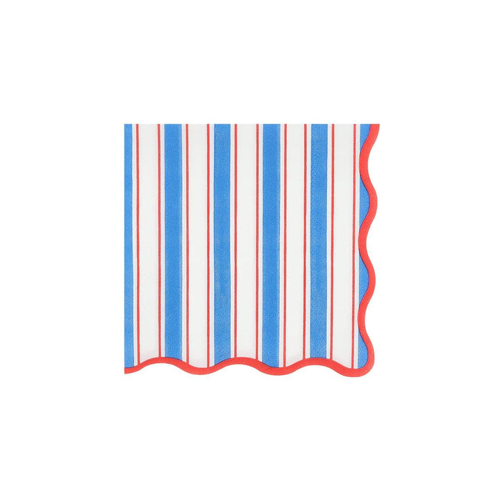 Nautical Striped Small Napkins x 16 | Party Tableware UK Tableware Nautical Striped Small Napkins x 16