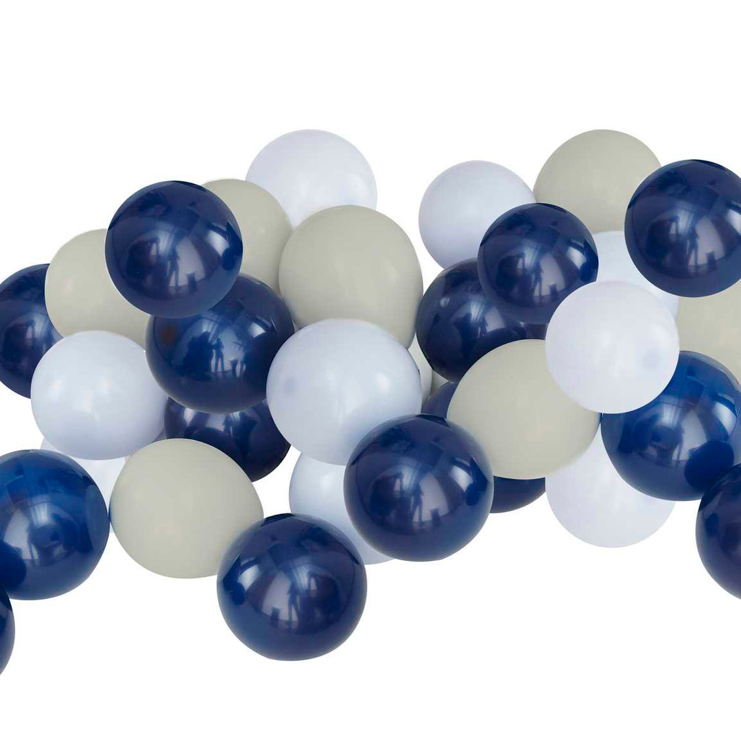 Balloons Navy, Blue and Grey Balloon Mosaic Balloon Pack