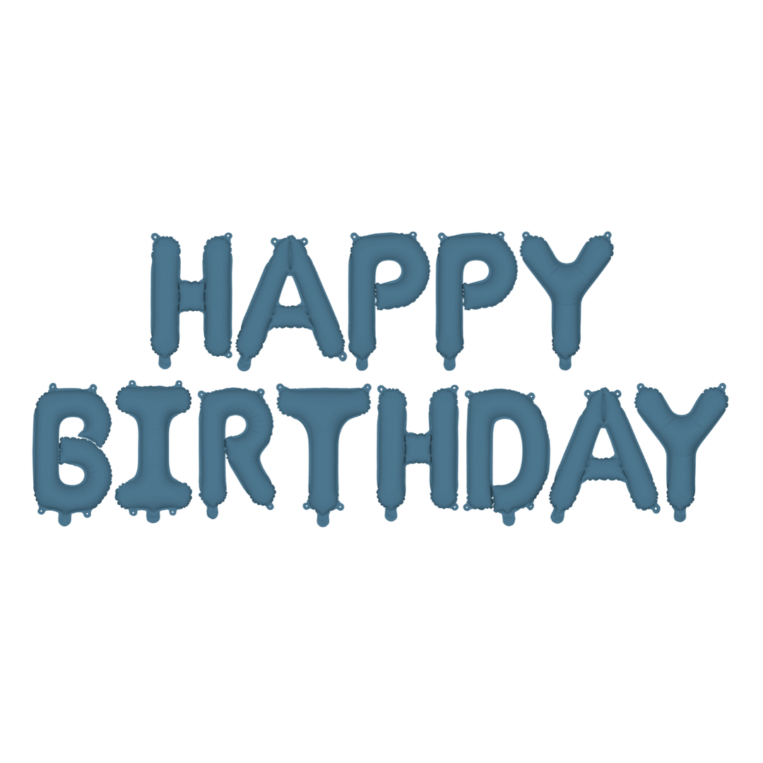 Navy Blue Happy Birthday Balloon Kit Balloons Navy Blue Happy Birthday Balloon Kit