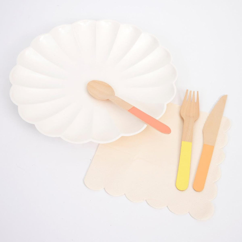 Neon Wooden Party Cutlery Set x 24 | Meri Meri Party Cutlery Neon Wooden Party Cutlery Set x 24