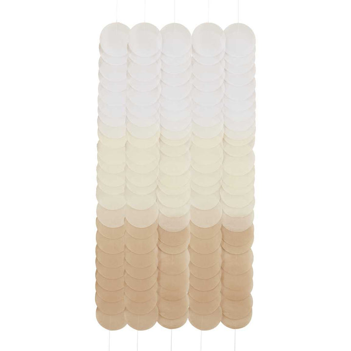 backdrop Neutral Ombre Tissue Paper Disc Party Backdrop