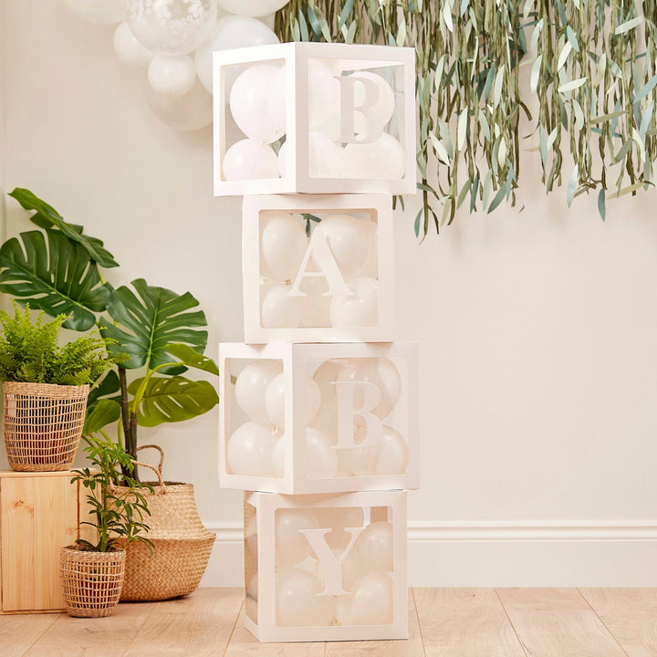 Neutrals Baby Shower Blocks Balloons Neutrals Baby Shower Blocks