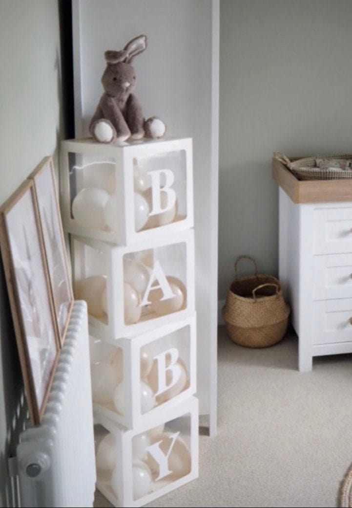 Neutrals Baby Shower Blocks Balloons Neutrals Baby Shower Blocks