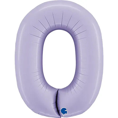 Number 0 Foil Balloon - Lilac 40 Inch for Birthdays Foil Balloon Number 0 Foil Balloon - Lilac 40 inch