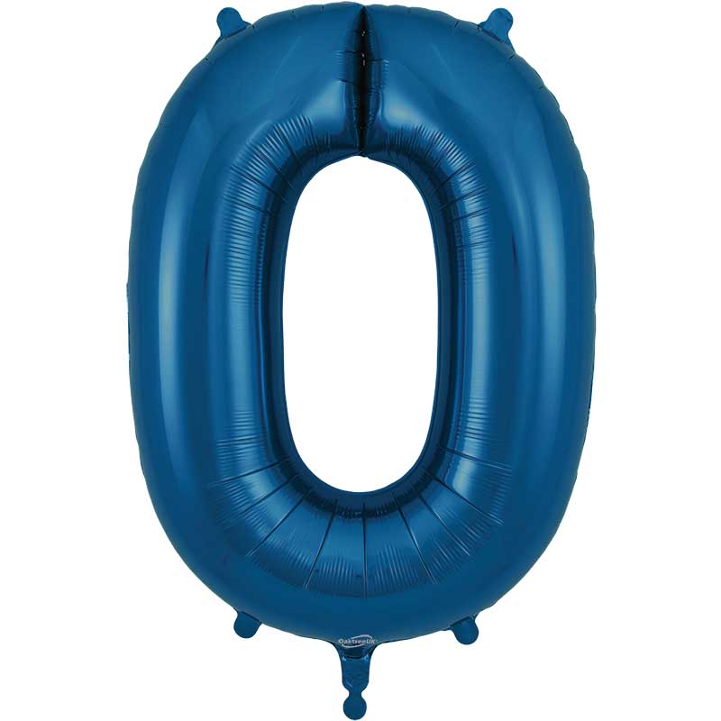 Number 0 Foil Balloon - Navy Blue 34 Inch for Birthdays Foil Balloon Number 0 Foil Balloon - Navy Blue 34 inch