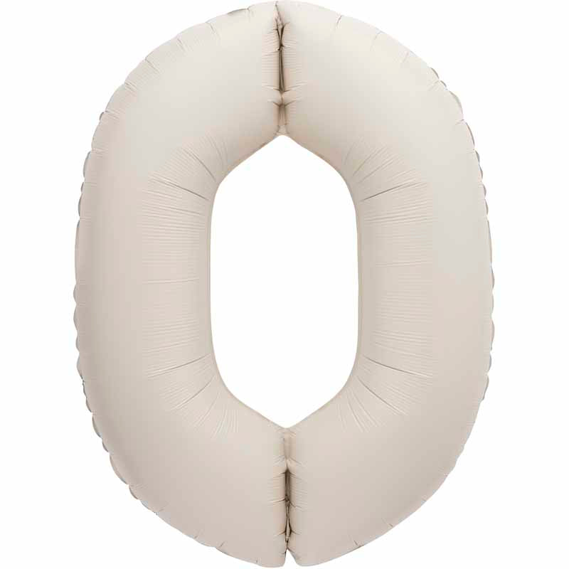 Number 0 Foil Balloon - Nude 34 Inch for Birthdays Foil Balloon Number 0 Foil Balloon - Nude 34 inch