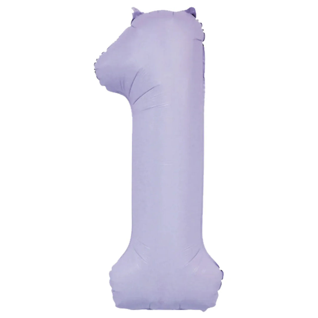 Number 1 Foil Balloon - Lilac 34 inch - Number Birthday Balloons Foil Balloon Number 1 Foil Balloon - Lilac 34 inch