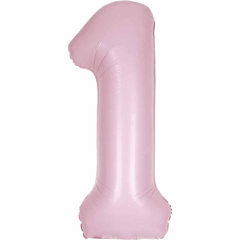 Number 1 Foil Balloon - Lovely Pink 34 Inch for Birthdays Foil Balloon Number 1 Foil Balloon - Lovely Pink 34 inch