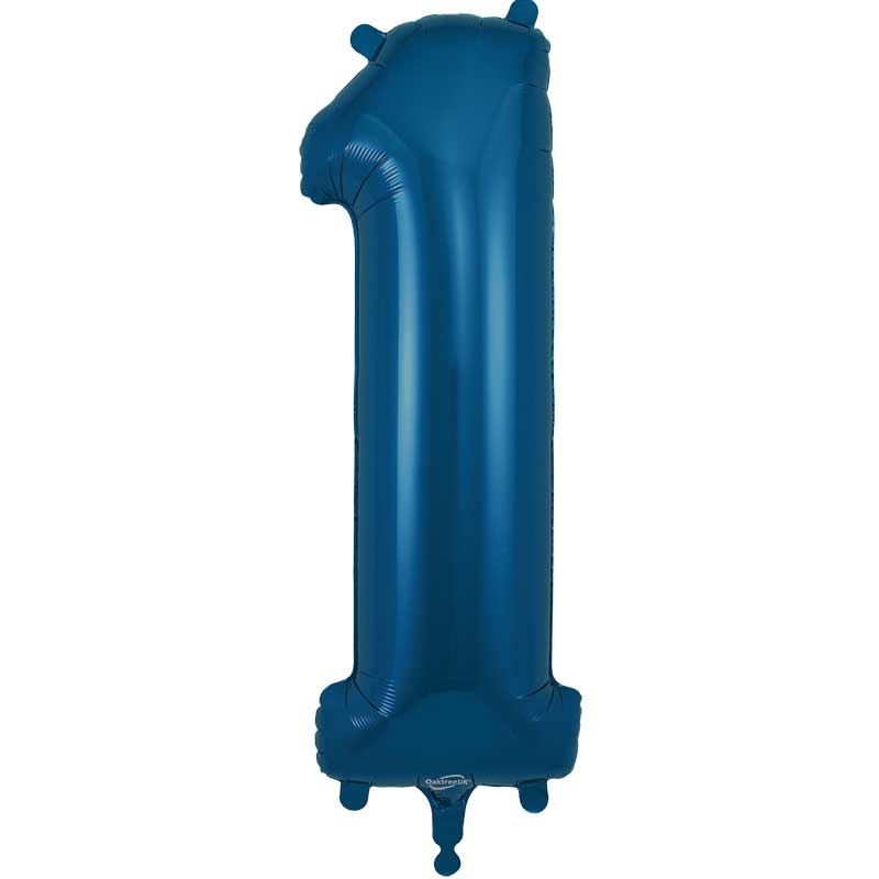 Number 1 Foil Balloon - Navy Blue 34 Inch for Birthdays Foil Balloon Number 1 Foil Balloon - Navy Blue 34 inch