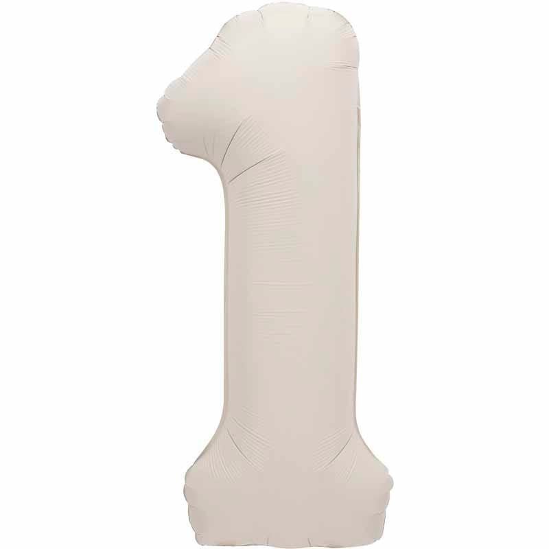 Number 1 Foil Balloon - Nude 34 Inch for Birthdays Foil Balloon Number 1 Foil Balloon - Nude 34 inch