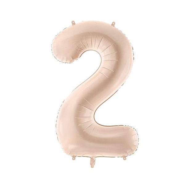 Number 2 Foil Balloon - Beige 28inch Foil Balloon Number 2 Foil Balloon - Beige 28inch
