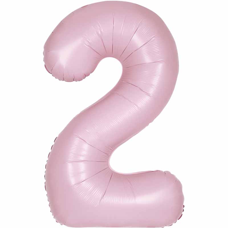 Number 2 Foil Balloon - Lovely Pink 34 Inch for Birthdays Foil Balloon Number 2 Foil Balloon - Lovely Pink 34 inch
