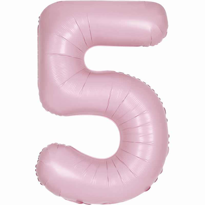 Number 5 Foil Balloon - Lovely Pink 34 Inch for Birthdays Foil Balloon Number 5 Foil Balloon - Lovely Pink 34 inch