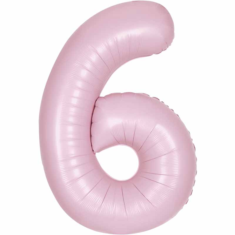 Number 6 Foil Balloon - Lovely Pink 34 Inch for Birthdays Foil Balloon Number 6 Foil Balloon - Lovely Pink 34 inch