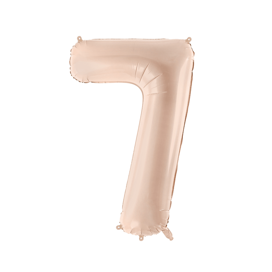 Number 7 Foil Balloon - Beige 28 inch Foil Balloon Number 7 Foil Balloon - Beige 28 inch