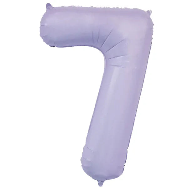 Number 7 Foil Balloon - Lilac 34 inch - Number Birthday Balloons Foil Balloon Number 7 Foil Balloon - Lilac 34 inch