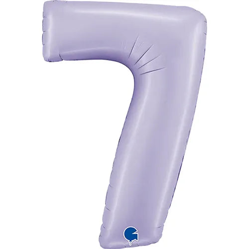 Number 7 Foil Balloon - Lilac 40 Inch for Birthdays Foil Balloon Number 7 Foil Balloon - Lilac 40 inch