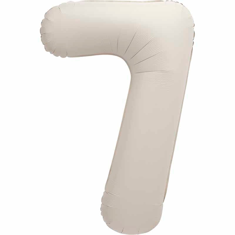 Number 7 Foil Balloon - Nude 34 Inch for Birthdays Foil Balloon Number 7 Foil Balloon - Nude 34 inch
