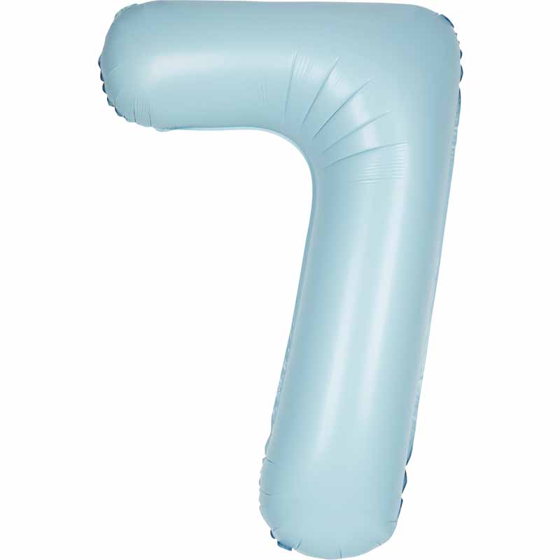 Number 7 Foil Balloon - Powder Blue 34 Inch for Birthdays Foil Balloon Number 7 Foil Balloon - Powder Blue 34 inch