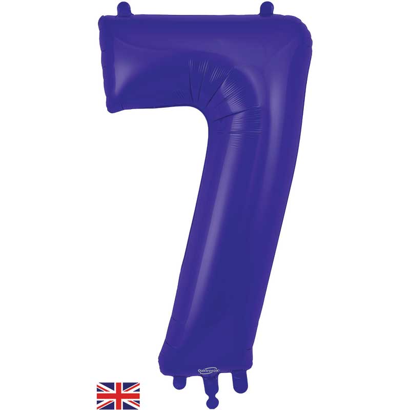 Number 7 Foil Balloon - Purple 34 Inch for Birthdays Foil Balloon Number 7 Foil Balloon - Purple 34 inch