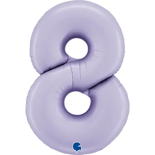 Number 8 Foil Balloon - Lilac 40 Inch for Birthdays Foil Balloon Number 8 Foil Balloon - Lilac 40 inch