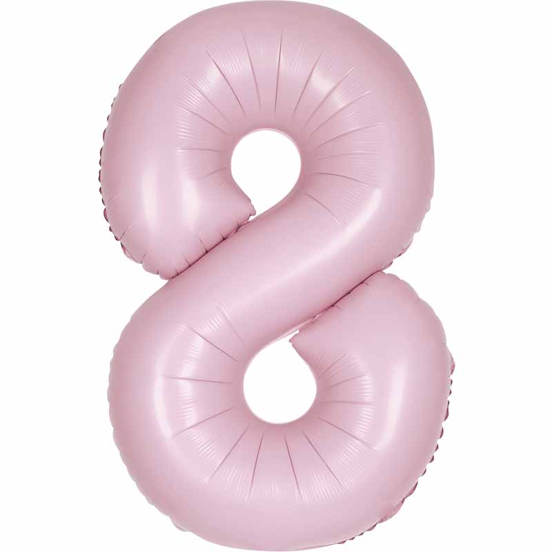 Number 8 Foil Balloon - Lovely Pink 34 Inch for Birthdays Foil Balloon Number 8 Foil Balloon - Lovely Pink 34 inch
