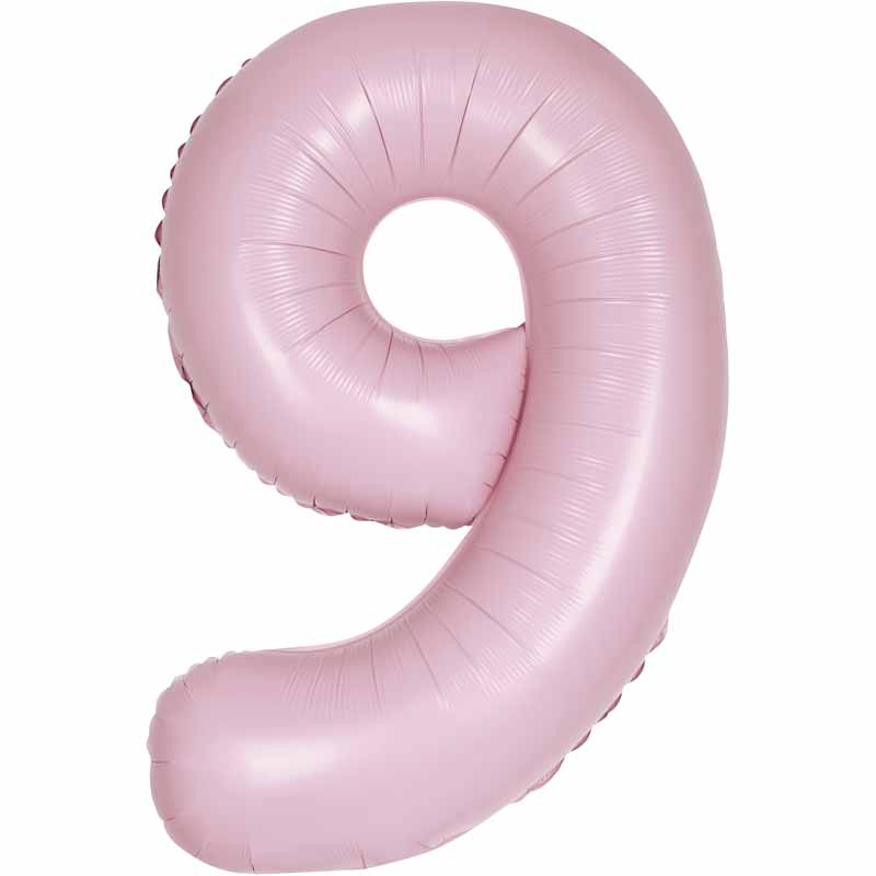 Number 9 Foil Balloon - Lovely Pink 34 Inch for Birthdays Foil Balloon Number 9 Foil Balloon - Lovely Pink 34 inch
