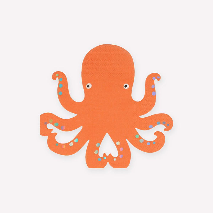 Octopus Napkins x 16 | Sea Party Tableware UK Tableware Octopus Napkins x 16
