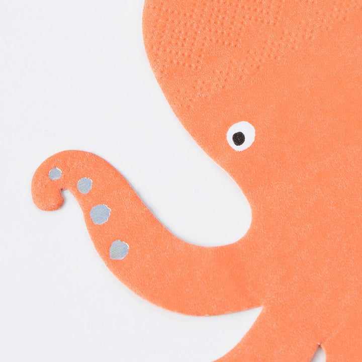 Octopus Napkins x 16 | Sea Party Tableware UK Tableware Octopus Napkins x 16