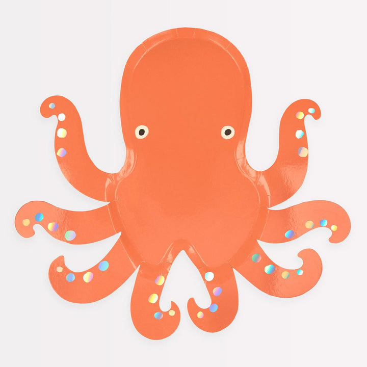 Octopus Plates x 8 | Sea Party Tableware UK Tableware Octopus Plates x 8