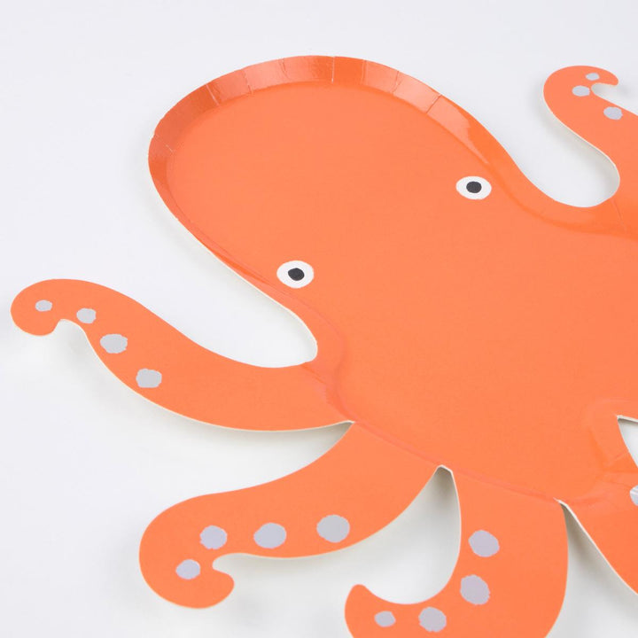 Octopus Plates x 8 | Sea Party Tableware UK Tableware Octopus Plates x 8