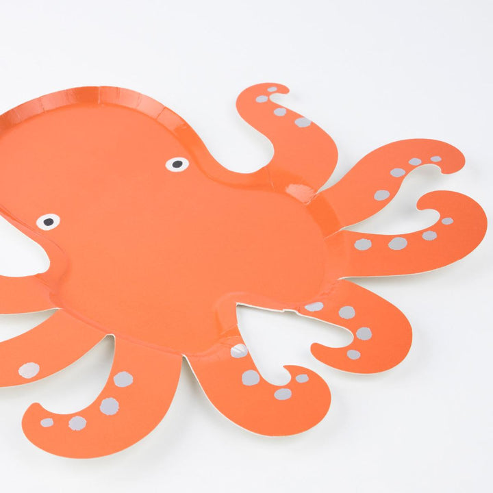 Octopus Plates x 8 | Sea Party Tableware UK Tableware Octopus Plates x 8