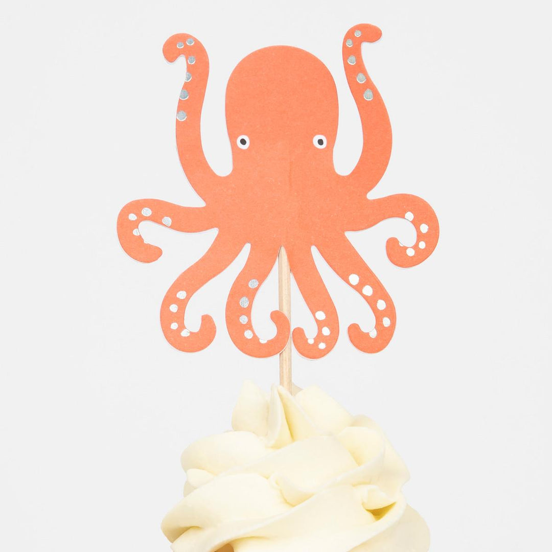Octopus &amp; Shark Cupcake Kit x 24 | Cake Decorating UK Cake Decorating Supplies Octopus &amp; Shark Cupcake Kit x 24 toppers