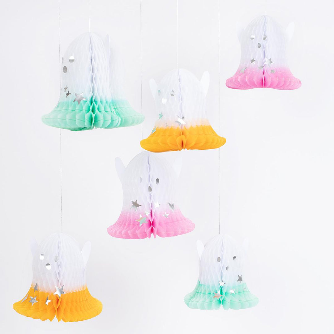 Ombre Ghost Hanging Decorations x 6 | Meri Meri | Little Big Party Party Decorations Ombre Ghost Hanging Decorations x 6