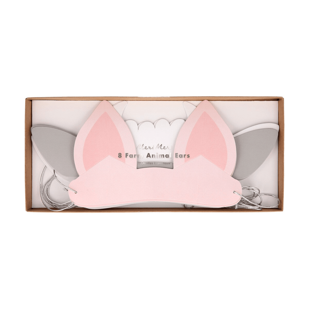 On The Farm Party Hat Ears x 8 - Farm Birthday Party Supplies Party Hats On The Farm Party Hat Ears x 8