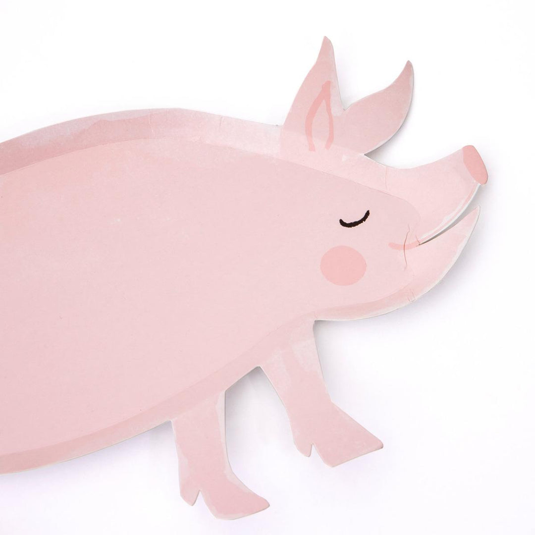 On The Farm Pig Plates x 12 | Party Tableware UK Tableware On The Farm Pig Plates x 12